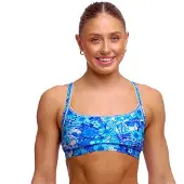 Funkita Fks026 Medium Impact Sports Bra Bleu L Femme