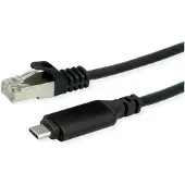 Roline 12.02.1169 (USB-C, RJ45 (1x)), Adaptateur réseau, Noir