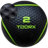 Toorx Fitness Médecine-ball 1 - 6 kg | Noir complet - 2kg - Vert