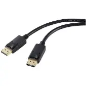Renkforce Câble de connexion DisplayPort DisplayPort mâle, DisplayPort mâle 5. (5 m), Câble vidéo, Noir