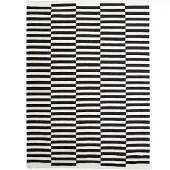 FRAAI Tapis en coton - Dazzle Blocks Noir/Blanc | 140x200 cm | Rectangulaire | Tissage plat