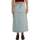 Superdry pour femme. W7210406A Jupe Denim Cargo Maxi bleu (XL), Casuel, Coton