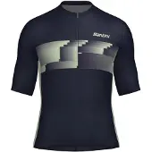 Santini Verve Short Sleeve Jersey Bleu M Homme