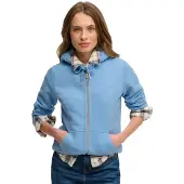 Superdry Essential Logo Full Zip Sweatshirt Bleu 2XL Femme