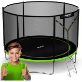 Neo-Sport Trampoline de jardin 8ft/252cm avec filet extérieur et échelle