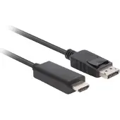 Lanberg CA-DPHD-11CC-0050-BK câble changeur de genre DisplayPort HDMI Noir (5 m), Câble vidéo, Noir