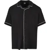 Urban Classics Bowling Short Sleeve Shirt Noir S Homme
