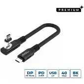 Microconnect MC-LS-USB4CC0.15-A, 0,15 m, USB-C, USB-C, USB4 Gen 3x2, noir