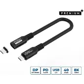 Microconnect MC-LS-USB4CC0.15, 0,15 m, USB-C, USB-C, USB4 Gen 3x2, noir