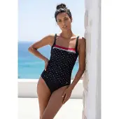 LASCANA Maillot de bain modelant rouge feu / noir