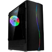 Kolink Inspire K5 ARGB, tour de taille moyenne, PC, noir, compatible ATX, micro ATX, Mini-ITX, plastique, acier, verre trempé, multi