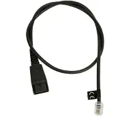 Jabra Qd Cord Straight Rj11 Voip Telephone Noir