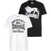 Lonsdale T-Shirt 'Bylchan' noir / blanc