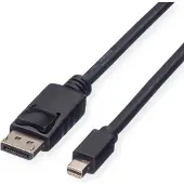 ROLINE GREEN ROLINE Câble DisplayPort GREEN, DP ST - Mini DP ST, TPE, noir, 5 m