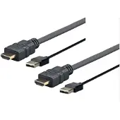 VivoLink Câble USB USB-A - HDMI 2 m noir (PROHDMIUSB2) (2 m), Câble vidéo, Noir