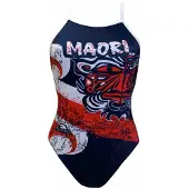 Turbo Maori Flag Swimsuit Rouge,Bleu M Femme