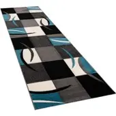 Tapis.nl Tapis moderne Diamora turquoise 80x300 cm