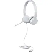 Lenovo Casque sans fil - - Len Stereo USB Headset 100 - Blanc - USB - Réglage du volume