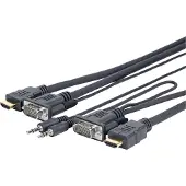 VivoLink Câble HDMI et VGA - - PROVGAHDMIFLY3 - 3m - Connexion Volante - Haute vitesse