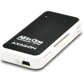 Axagon CRE-X1 - CF - CF Type II - MMC - MMC Mobile - MMCmicro - MS Duo - MS PRO - Mémoire (USB 2.0), Lecteur de carte mémoire, Noir, Blanc, Multicolore
