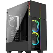 Aerocool Playa Midi-Tower, Verre trempé - schwarz