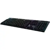 Logitech Gaming G915 - Clavier - rétroéclairé - USB, Bluetooth, LIGHTSPEED - allemand - Commutateur à clé : GL Tactile - noir
