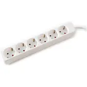 Value 19.99.1080 power extension 1.5 m 6 AC outlet(s) Indoor White