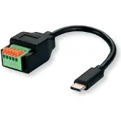 Roline Réducteur USB 2.0 USB C(M) - Bloc terminal 5 broches, 15cm (12.02.1173)