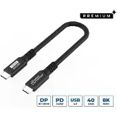 Microconnect USB4CC015-240W, 0,15 m, USB-C, USB-C, USB4 Gen 3x2, noir