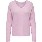 ONLY Pull ONLCAMILLA V-NECK femmes - Rose - EU XS