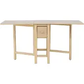 Ebuy24 Edward table de salle à manger avec rallonge 80x150 cm blanchi.