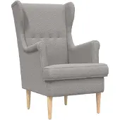 vidaXL fauteuil Gris clair tissu