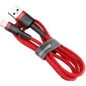 Baseus Câble Lightning Usb Cafule 2.4A 1M (Czerwony)