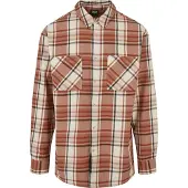 Urban Classics Chemise crème / rouge orangé / noir