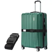 VERTICAL STUDIO "Silkström" 24" Valise vert avec sangle de bagage GRATUITE