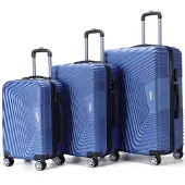 VERTICAL STUDIO "Stavanger" 20" 24" 28" Valise Ensemble de 3 bleu foncé