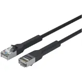Lanview Câble réseau flexible RJ45 CAT6A U/FTP 0.25m Noir FLEX-ANGLE, LV-6AFTP-FLEX-ANG-0025B