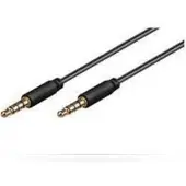 Microconnect - Câble audio - mini jack 4 pôles mâle pour mini jack 4 pôles mâle - 1 m - noir