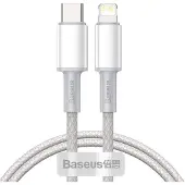 Baseus Kabel Usb-C Do Lightning High Density Braided, 20W, 5A, Pd, 1M (Biały)
