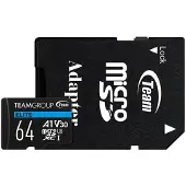 Team Elite Microsdxc A1 Uhsi U3 V30 64gb Sd Card Clair