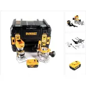 DeWalt DCW 604 NT Fraiseuse combinée sans fil 18V 55mm + 1x batterie 5,0 Ah en TSTAK - sans chargeur