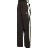 Adidas Pantalon 'ESSENTIALS 3-STRIPES OPEN HEM FLEECE' noir / blanc