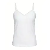 MEETWEE Haut 'V-neck summer lace vest' blanc