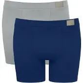 Sloggi Boxers 'GO Natural Short' bleu / gris clair