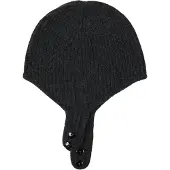 GOBI Cashmere Bonnet 'Knitted Aviator Cap' anthracite