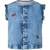 Pieces Gilet 'PCPalma' bleu denim