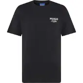 HUGO T-Shirt 'Nesptee' noir / blanc