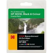 Kodak 185H030217 Encre HP 2133 (2) Noir + Cyan F6U68AE/F6U67AE 560/330S. 15/18 ml (185H030217)