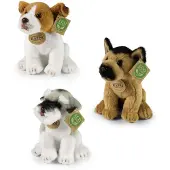Rappa Chien en peluche assis, 20 cm, 3 modèles, ÉCOLOGIQUE