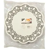 Papstar Dentelle pour gâteau, ronde, diamètre : 300 mm, papier à dentelle blanc gaufré, 40 g/qm, Outils de décoration pâtisserie, Blanc